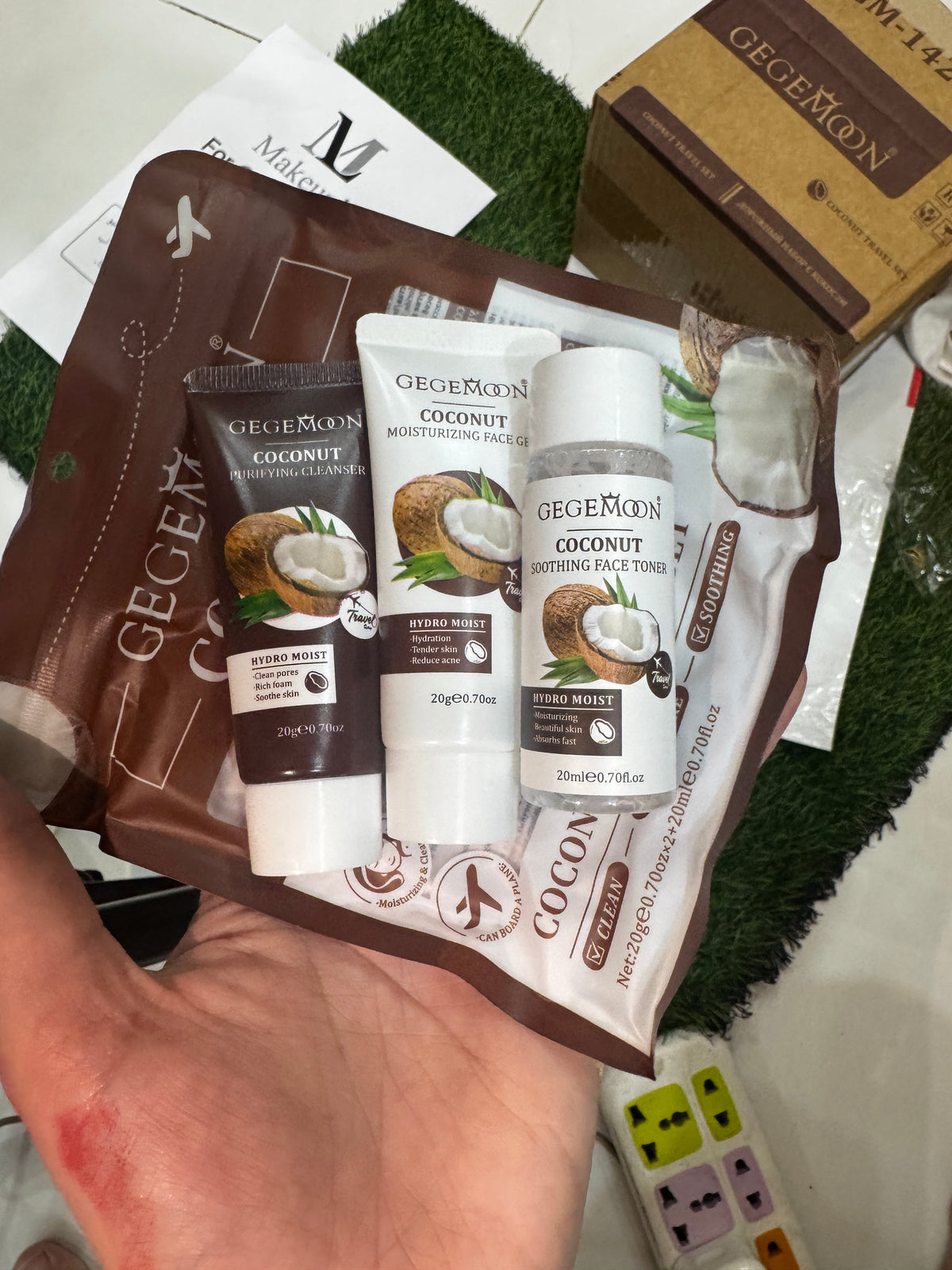 Coconunt 3 in 1 Gel-Cleanser-toner Set Gegemoon