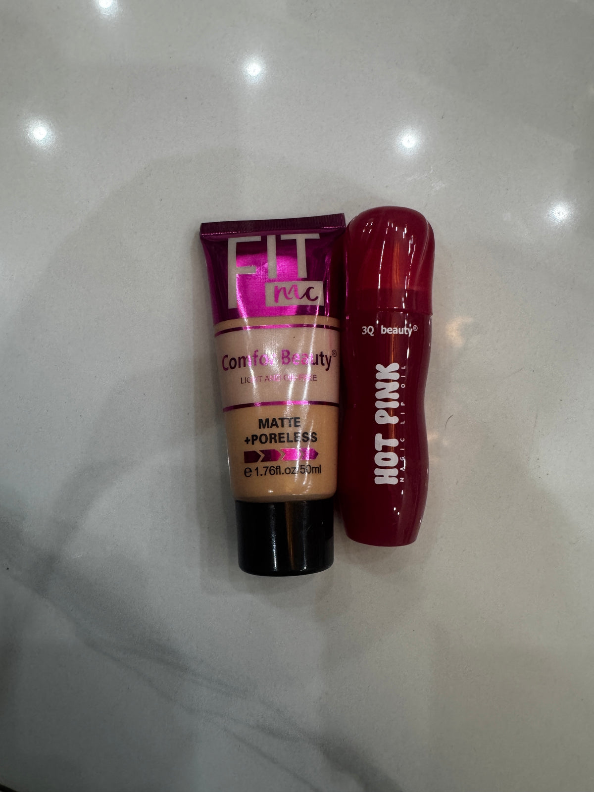 BB Foundation Tube + Hot Pink Lip Tint Gloss