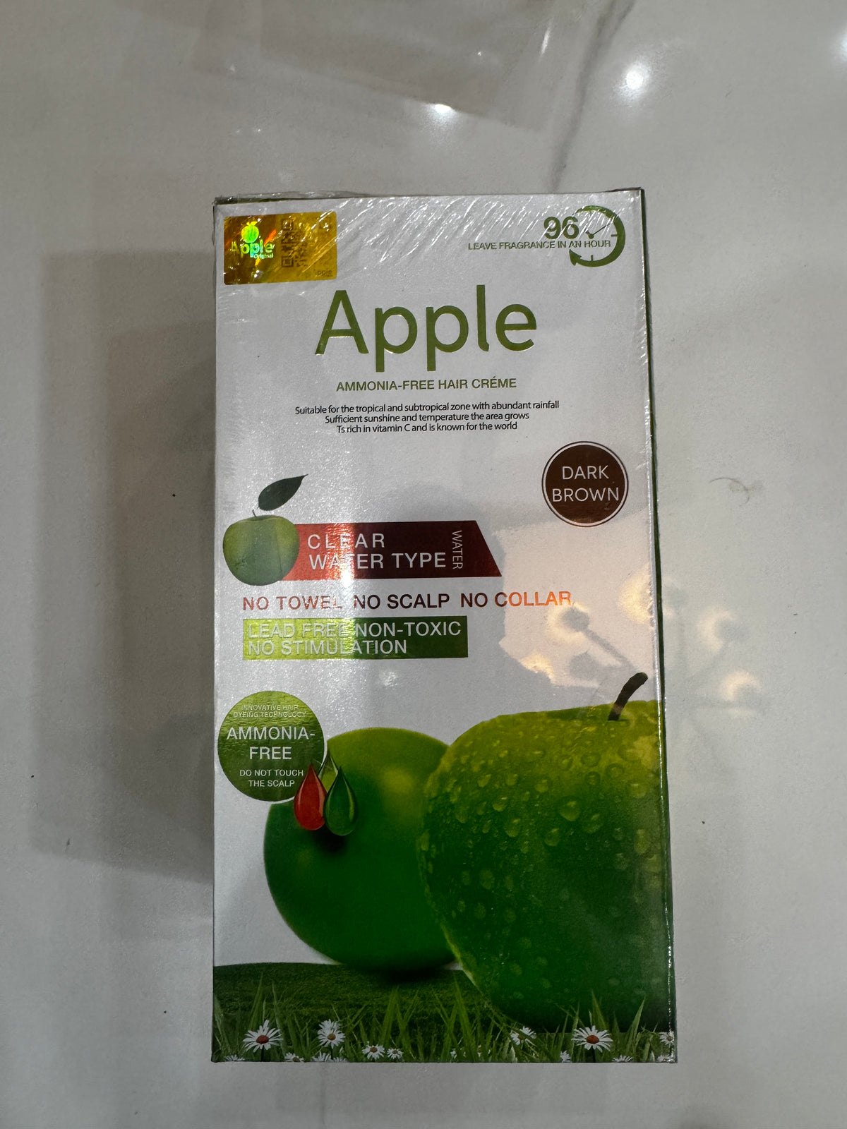 Apple Hair Color Full Big Dark Brown Color