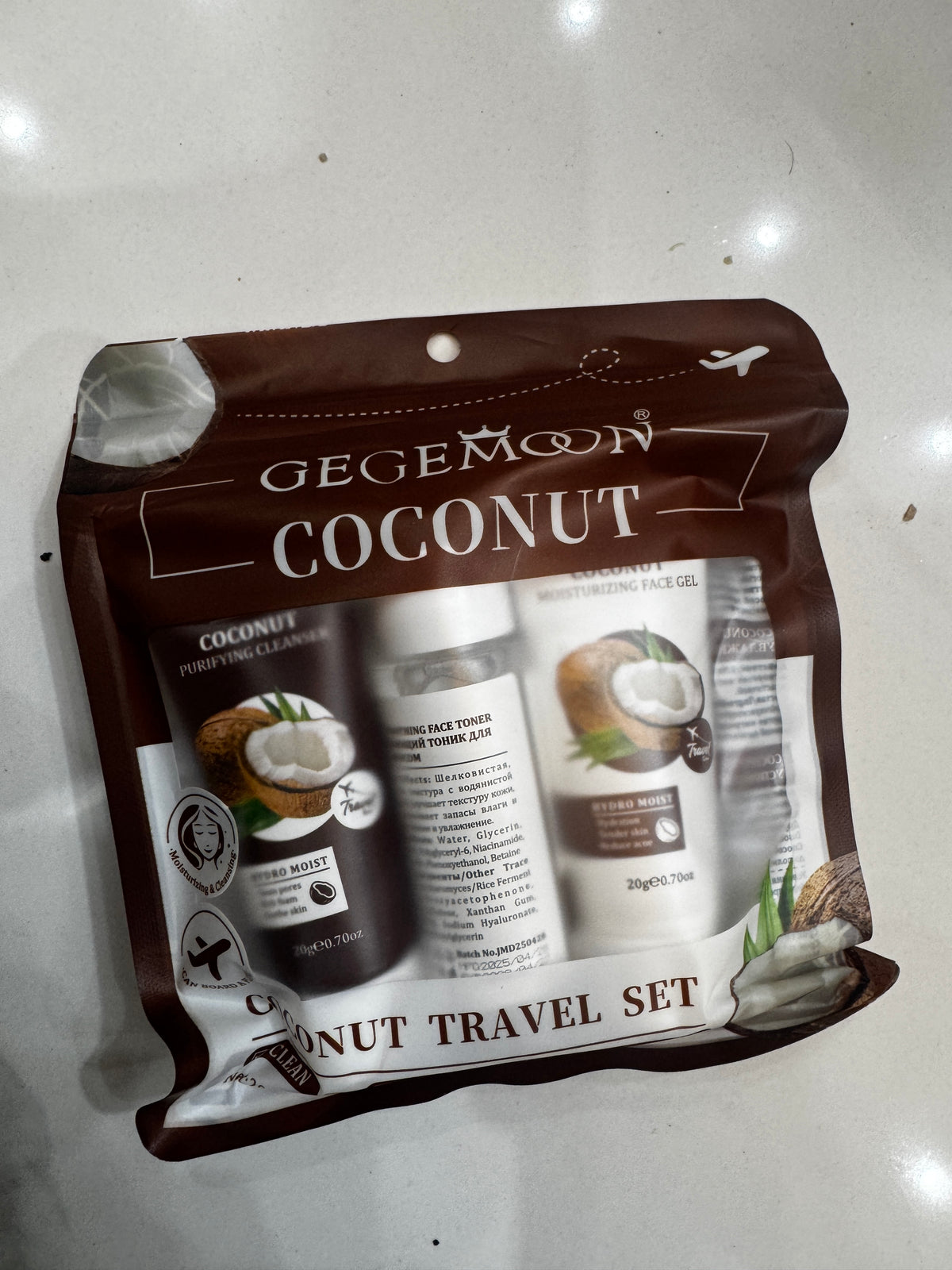 Coconunt 3 in 1 Gel-Cleanser-toner Set Gegemoon